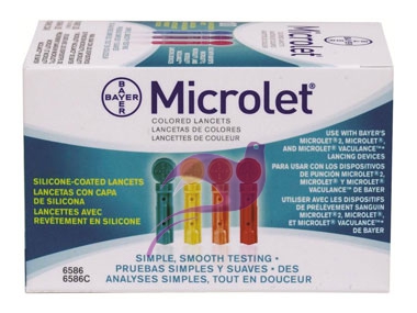 Bayer Diabete Linea Controllo Glicemia Microlet Lancets 25 Lancette Pungidito