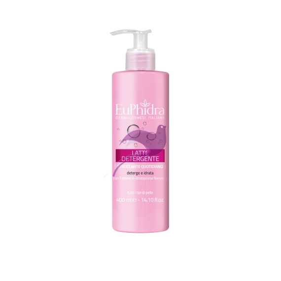 EuPhidra Linea Detergenza Delicata Latte Detergente Struccante Quotidiano 400 ml