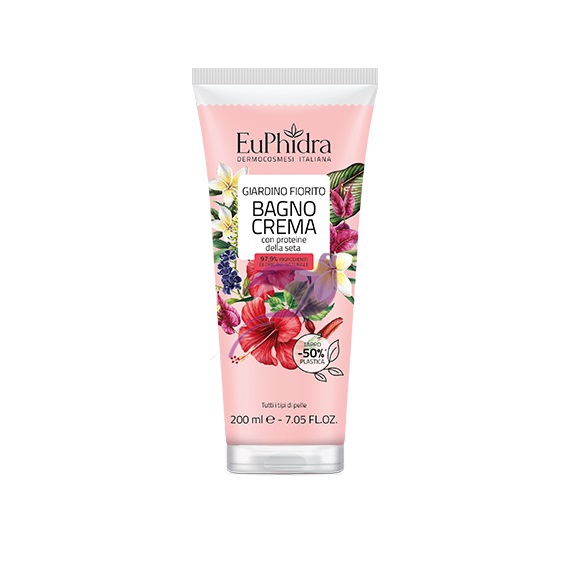 Euphidra Bagno Crema Giardino Fiorito con Proteine di Olio di Mandorle 200 ml