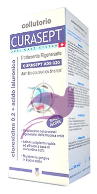 Curaden Curasept ADS Clorexidina 0,20% Acido Ialuronico Colluttorio 200 ml