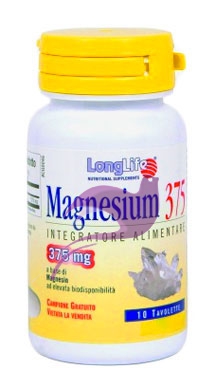 Long Life Linea Benessere dell'Organismo Integratore Magnesium 375 100 Tavolette