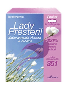 Lady Presteril Linea Pocket Assorbente Puro Cotone 10 Assorbenti Proteggislip