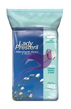 Lady Presteril Linea Pocket Assorbente Puro Cotone 10 Assorbenti Giorno Ali Stes