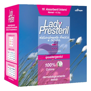 Lady Presteril Linea Pocket Assorbente Puro Cotone 16 Assorbenti Interni Normal