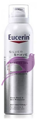 Eucerin Linea Men Silver Shave Rasatura Delicata Gel da Barba Uomo 150 ml