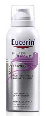 Eucerin Linea Men Silver Shave Rasatura Delicata Schiuma da Barba Uomo 150 ml