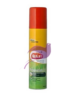 Autan Linea Tropical Spray Secco Delicato Insetto-Repellente 100 ml