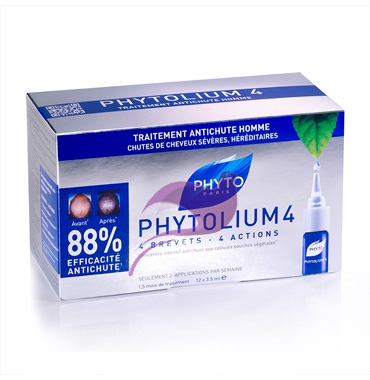 Phyto Linea Capelli Uomo Phytolium4 Trattantemento Anticaduta 12 Fiale da 3,5 ml