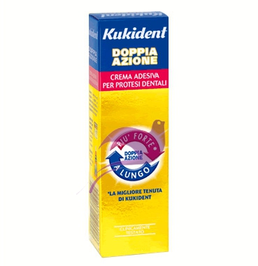 Kukident Linea Protesi Dentali Doppia Azione Crema Adesiva Protettiva 60 g
