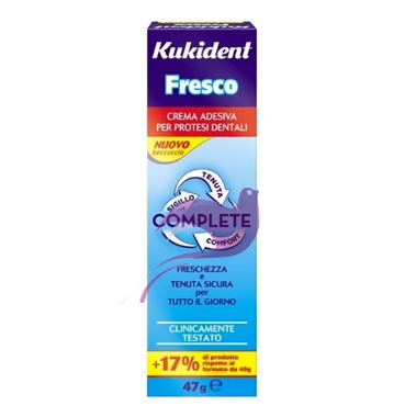 Kukident Linea Protesi Dentali Fresco Complete Crema Adesiva Protettiva 47 g