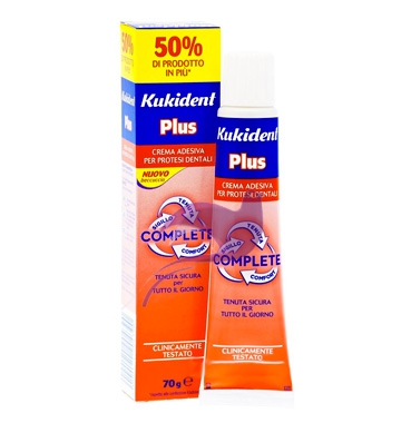 Kukident Linea Protesi Dentali Plus Complete Crema Adesiva Protettiva 70 g