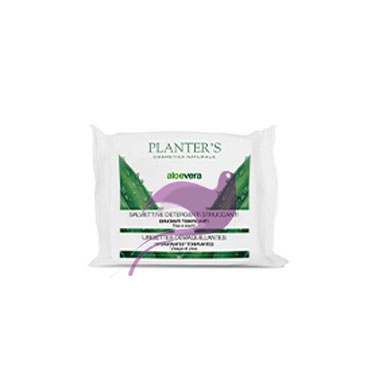 Planters Linea Aloe 20 Salviette Monouso Detergenti Struccanti Viso e Occhi