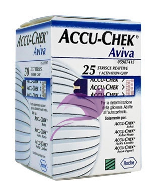 Accu-Chek Linea Controllo Glicemia Aviva 25 Strisce Rilevatrici