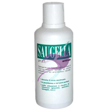 Saugella Linea Attiva Verde Dermoliquido Detergente Intimo Delicato 500 ml