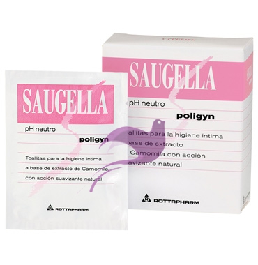 Saugella Linea Poligyn Rosa Detergente Intimo Delicato 10 Salviettine Morbide