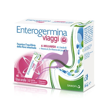 Sanofi Aventis Linea Intestino Sano Enterogermina Viaggi Integratore 12 Buste