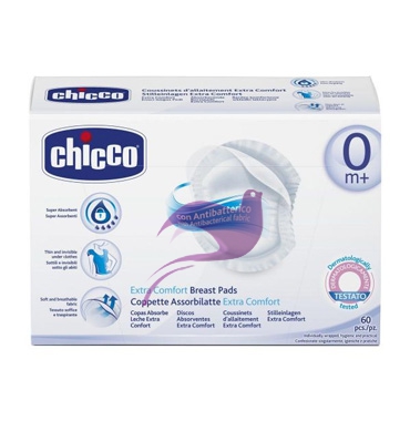 Chicco Linea Mamma Allattamento e Gravidanza 60 Coppette Assorbilatte