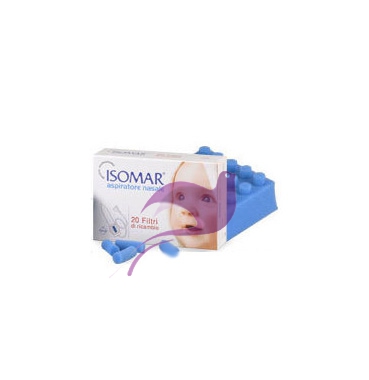 Isomar Linea Pulizia e Salute del Naso 20 Filtri di Ricambio Aspiratore Nasale