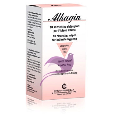 Alkagin Linea Intima Dermatologica 10 Salviettine Detergenti Igiene Intima