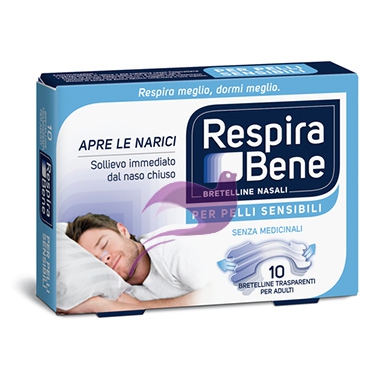 GlaxoSmithKline Linea RespiraBene 30 Bretelline Nasali Trasparen Pelli Sensibili