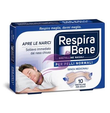 GlaxoSmithKline Linea RespiraBene 10 Bretelline Nasali Classiche Pelli Normali