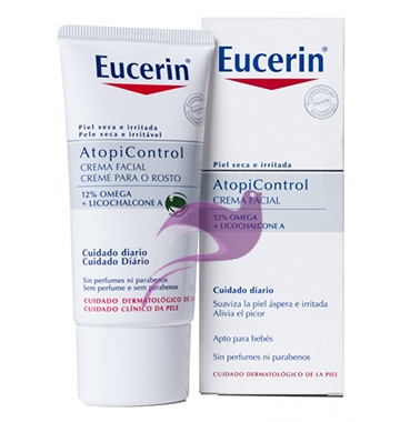 Eucerin Linea AtopiControl Crema Lenitiva Viso 12% Omega Pelli Atopiche 50 ml
