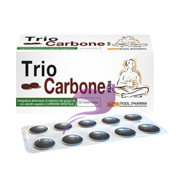 PoolPharma Linea Intestino Sano Triocarbone Plus Integratore 40 Compresse