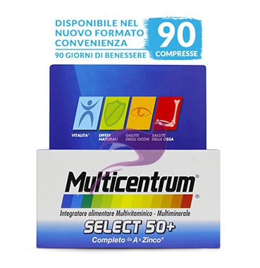 Multicentrum Linea Vitamine Minerali Select 50+ Integratore 50+Anni 90 Compresse