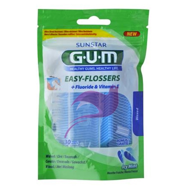 GUM Linea Igiene Dentale Quotidiana Easy Flossers 30 Forcelle Interdentali