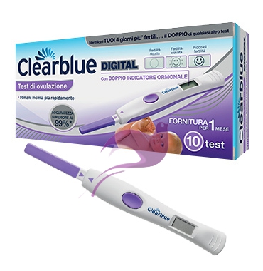 Clearblue Linea Gravidanza 10 Test di Ovulazione Digitali Doppio Indicatore Orm