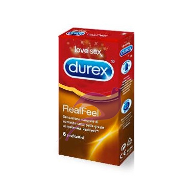 Durex Linea Feeling Contatto RealFeel Confezione con 6 Profilattici