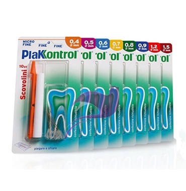 Plakkontrol Linea Igiene Interdentale Quotidiana 10 Scovolini con Manico 0,5 mm