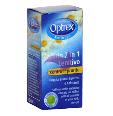 Optrex Linea Salute dell'Occhio Actidrops 2 in 1 Lenitivo Prurito Collirio 10 ml