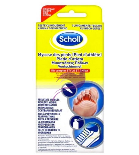 Scholl Linea Antimicotica Kit Piede d'atleta Stick applicatore 4 ml e Spray 10ml