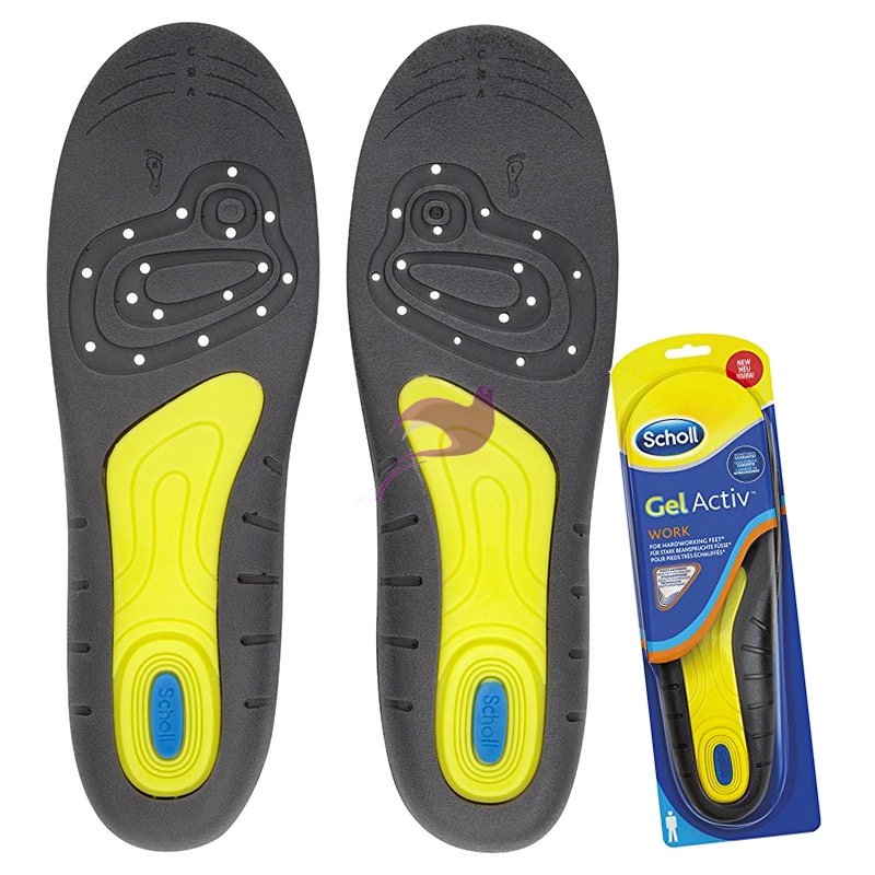 Scholl Linea Benessere dei Piedi Gel Activ Work 1 Paio di Solette Uomo