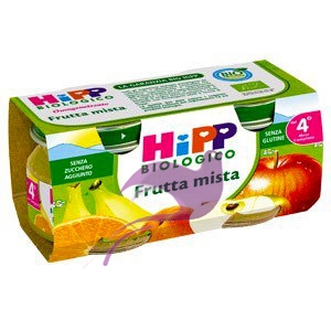 HiPP Linea Svezzamento Omogeneizzato Bio Frutta Mista 2 Vasi 80 g mesi 4+