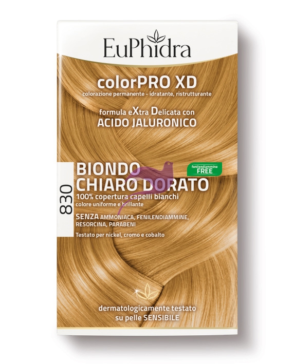 EuPhidra Linea ColorPRO XD Colorazione Extra-Delixata 830 Biondo Chiaro Dorato