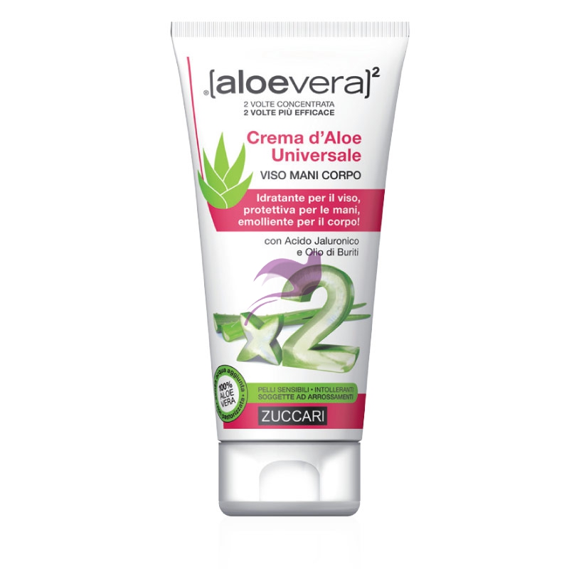 Zuccari Linea aloevera2 Crema d'Aloe Universale Lenitiva Viso Mani Corpo 75 ml