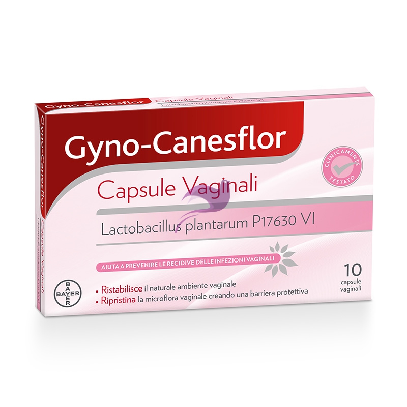 Bayer Linea Dispositivi Medici Gyno-Canesflor Protezione 10 Capsule Vaginali
