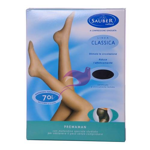Sauber Linea Disp Med Classic Premaman Collant 70 Den 13-17mm tg 5 Nero