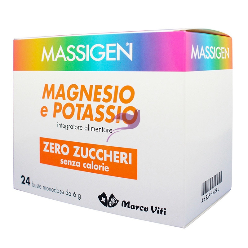 Massigen Linea Minerali Magnesio Potassio Integratore Senza Zucchero 24 Buste Of