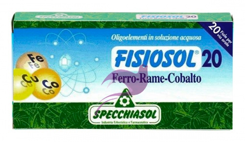 Specchiasol Linea Oligoelementi Fisiosol 20 Ferro Rame Cobalto 20 Fiale