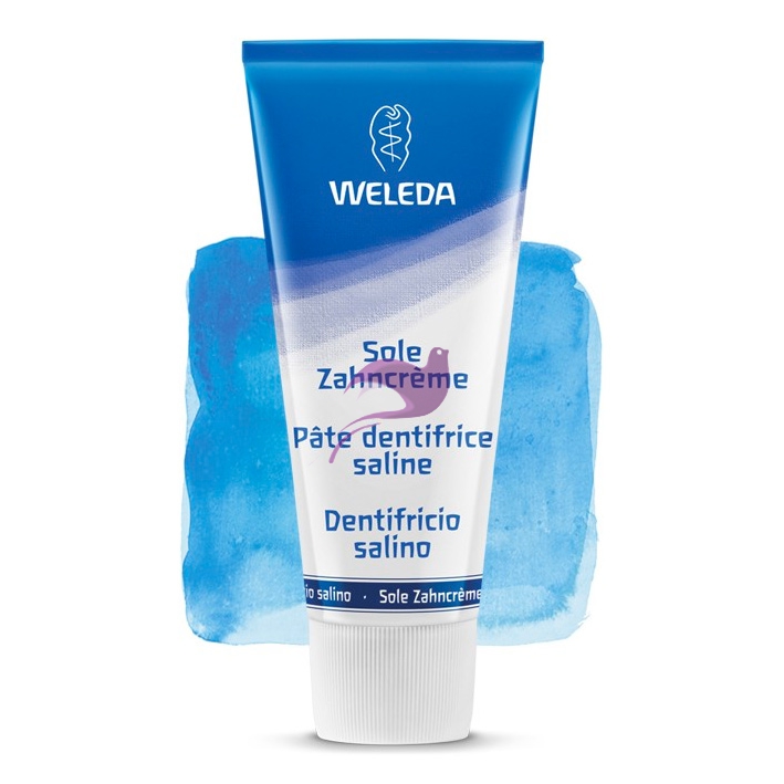Weleda Linea Igiene Orale Dentifricio Salino Gusto Menta Piperita 75 ml
