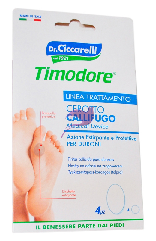 Dottor Ciccarelli Linea Timodore Piedi Cerotti Callifughi per Duroni 4 Pezzi