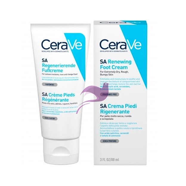 CeraVe Linea Trattamento Idratante SA Renewing Foot Cream Crema Piedi 88 ml