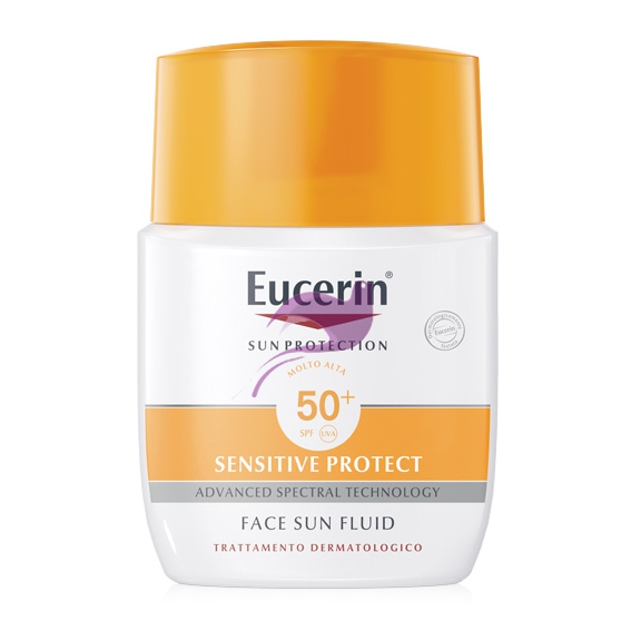 Eucerin Linea Sun SPF50 Sun Fluid Anti-Age Opacizzante Pelle Pensibile 50 ml