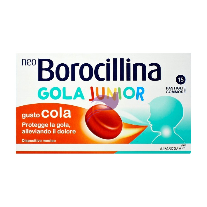 Alfa Wassermann Linea Tosse Neo Borocillina Gola Junior Integratore 15 Pastiglie