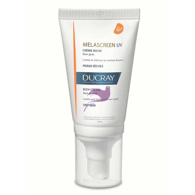 Ducray Linea Macchie Brune Melascreen UV SPF50+ Crema Ricca Pelli Secche 40 ml