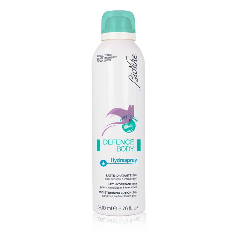 BioNike Linea Defence Body Latte Idratante Spray 24h Setoso e Profumato 200 ml