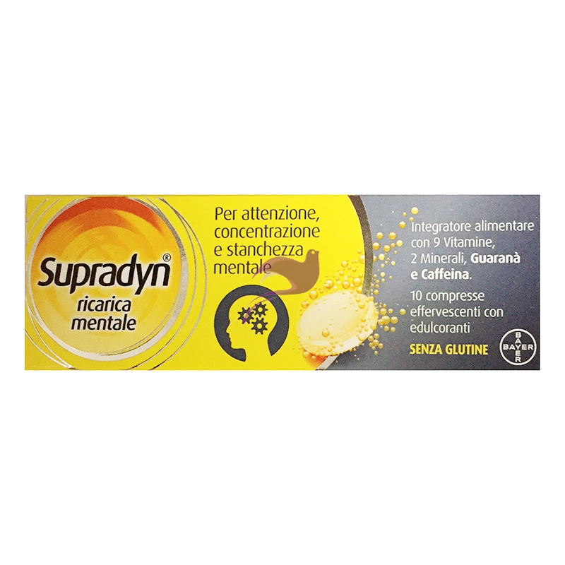 Supradyn Linea Vitamine Ricarica Mentale Integratore 10 Compresse Effervescenti